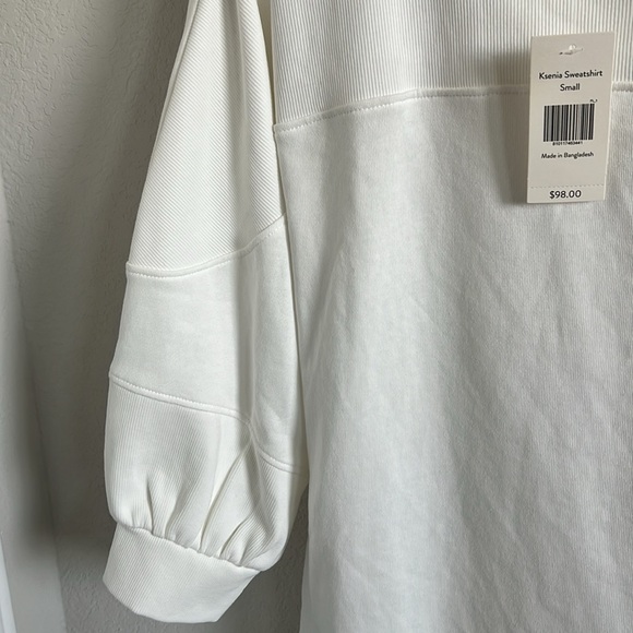 NWT Grey State Magnolia Ksenia spa white sweatshirt small cute for college - Picture 5 of 10